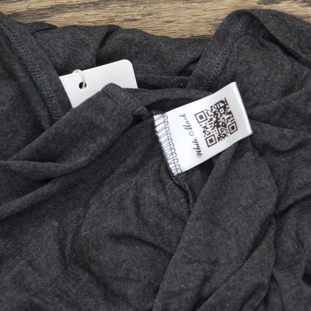 NWT White Mark Womens Plus Size Short Sleeve V-Neck Maxi Dress Charcoal Gray 1X - Picture 9 of 9